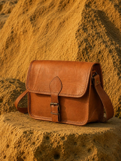 Indiehaat | Pure Leather Sling Bag Timber Brown