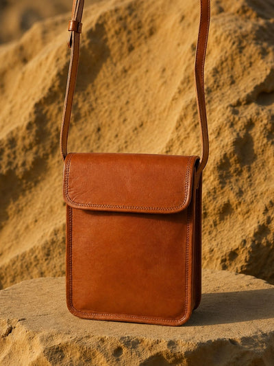 Indiehaat | Pure Leather Sling Bag Woodland Brown