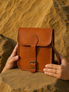Indiehaat | Pure Leather Sling Bag Aged Brown