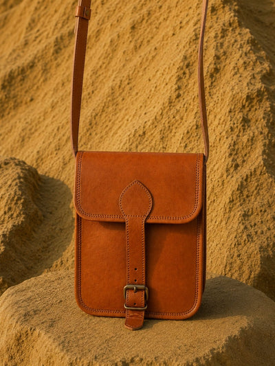 Indiehaat | Pure Leather Sling Bag Aged Brown