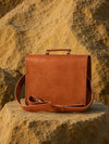 Indiehaat | Pure Leather Laptop Messenger Bag Cognac Brown