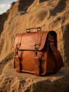 Indiehaat | Pure Leather Laptop Bag Saddle Brown