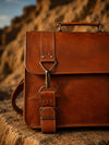 Indiehaat | Pure Leather Laptop Bag Camel Brown