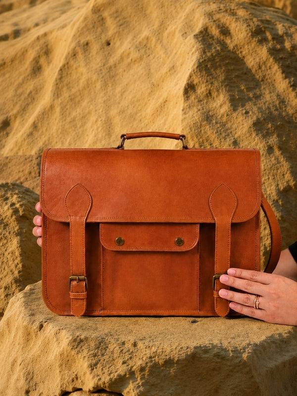 Indiehaat | Pure Leather Laptop Bag Heritage Brown