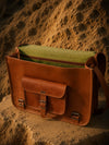Indiehaat | Pure Leather Laptop Bag Walnut Brown
