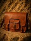 Indiehaat | Pure Leather Laptop Bag Walnut Brown