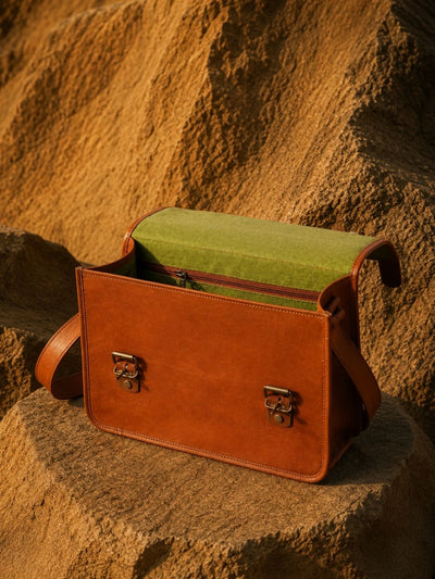 Indiehaat | Pure Leather Laptop Bag Mahogany Brown