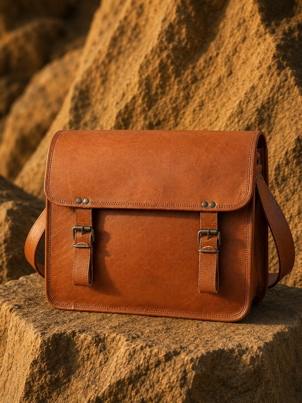 Indiehaat | Pure Leather Laptop Bag Mahogany Brown