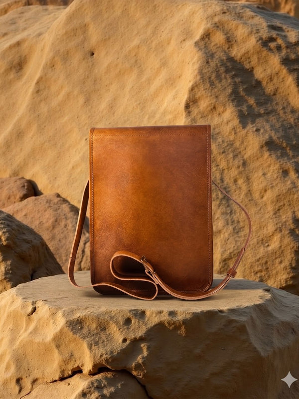 Indiehaat | Pure Leather Cross Body Bag Rustic Brown