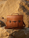 Indiehaat | Pure Leather Messenger Bag Cocoa Brown