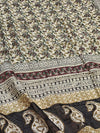 Indiehaat | Beige Chanderi Silk Kalamkari Saree