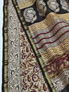 Indiehaat | Beige Chanderi Silk Kalamkari Saree