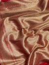 Indiehaat | Red Mashru Katan Silk Saree | Brocade