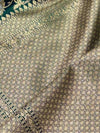 Indiehaat | Green Mashru Katan Silk Saree | Brocade