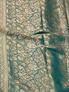 Indiehaat | Green Mashru Katan Silk Saree | Brocade