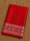 Indiehaat | Red Mina Mashru Katan Silk Saree | Meenakari