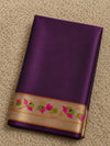 Indiehaat | Purple Mina Mashru Katan Silk Saree | Meenakari