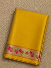 Indiehaat | Yellow Mina Mashru Katan Silk Saree | Meenakari
