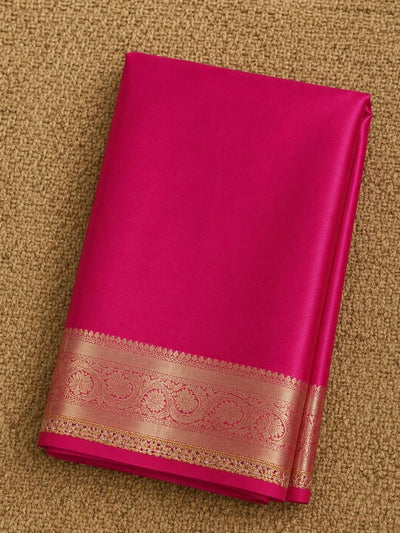 Indiehaat | Pink Banarasi Tissue Silk Saree | Brocade