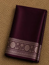 Indiehaat | Maroon Mashru Katan Silk Saree | Brocade