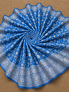 Indiehaat | Blue Mashru Katan Silk Saree | Brocade