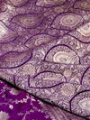 Indiehaat | Purple Mashru Katan Silk Saree | Brocade