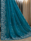 Indiehaat | Teal Kota Doria Suit Set | Embroidery