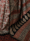 Indiehaat | Beige Chanderi Silk Kalamkari Saree