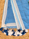 Mihika Pure Mul Cotton Handloom Saree Blue
