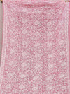 Indiehaat | Pink Georgette Chikankari Saree | Party Wear