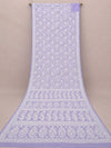 Indiehaat | Purple Georgette Chikankari Saree | Party Wear