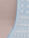 Indiehaat | Blue Georgette Chikankari Saree | Party Wear