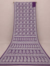 Indiehaat | Purple Georgette Chikankari Saree | Party Wear