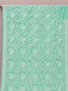 Indiehaat | Green Georgette Chikankari Saree | Party Wear