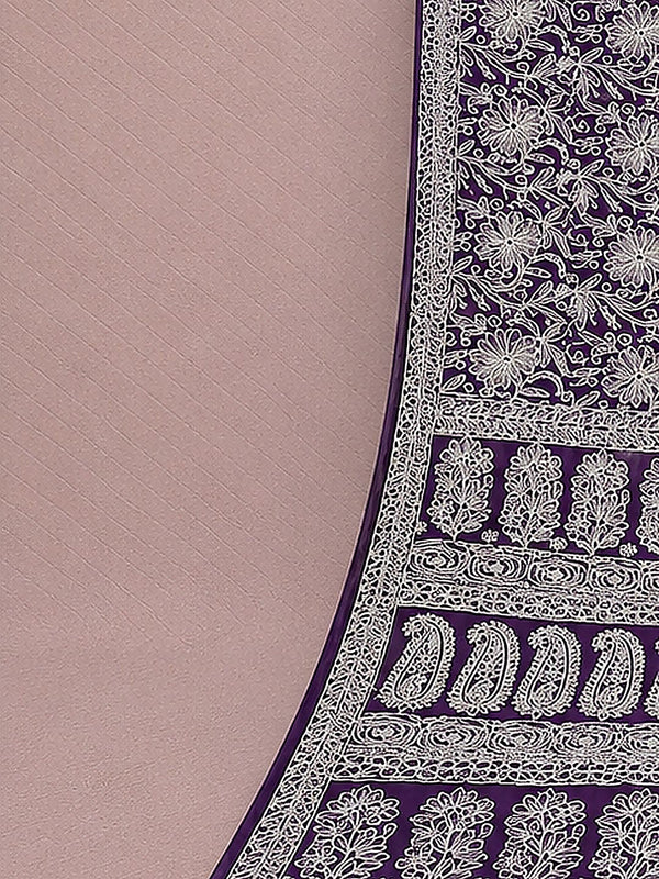 Indiehaat | Green Georgette Chikankari Saree | Party Wear