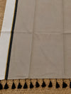 Indiehaat | Beige Mul Cotton Handloom Saree