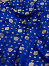 Indiehaat | Blue Katan Silk Saree | Brocade Weaving