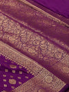 Indiehaat | Purple Katan Silk Saree | Brocade Weaving