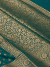 Indiehaat | Green Katan Silk Saree | Brocade Weaving