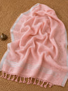 Indiehaat | Pure Linen Embroidered Suit (T+B+D) Peach