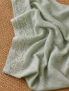 Indiehaat | Pure Linen Embroidered Suit (T+B+D) Green