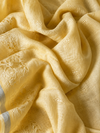 Indiehaat | Pure Linen Embroidered Suit (T+B+D) Yellow