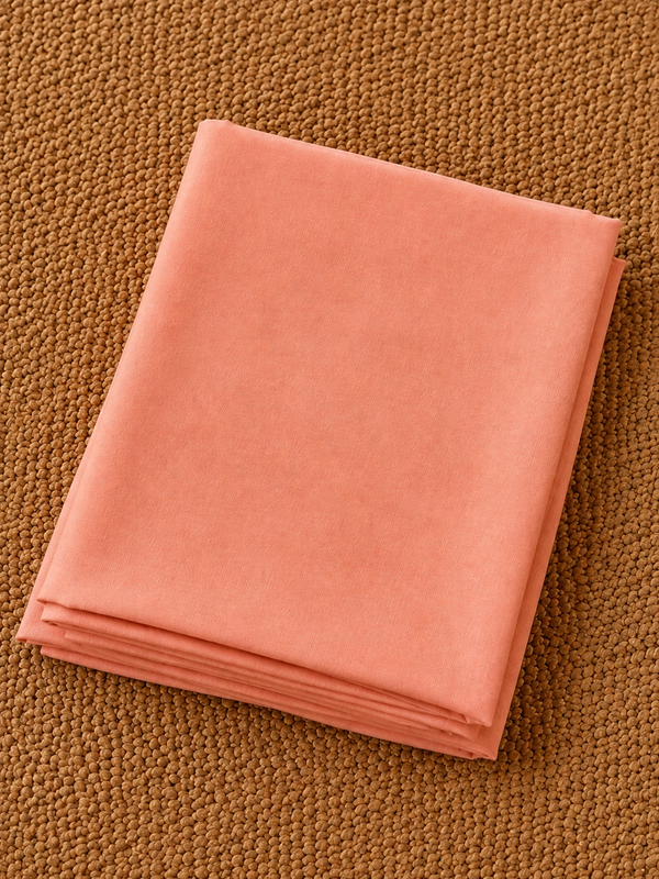 Indiehaat | Pure Linen Embroidered Suit (T+B+D) Peach