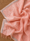 Indiehaat | Pure Linen Embroidered Suit (T+B+D) Peach