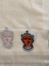 Indiehaat | Pure Linen Embroidered Saree White