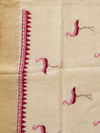Indiehaat | Pure Linen Embroidered Saree Cream