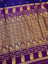 Indiehaat | Paithani Silk Handloom Saree Blue
