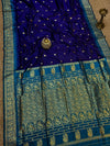Indiehaat | Paithani Silk Handloom Saree Blue