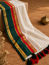 Indiehaat | Mul Cotton Handloom Saree White