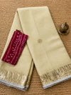 Indiehaat | Kota Doria Saree Gota Patti Saree Cream